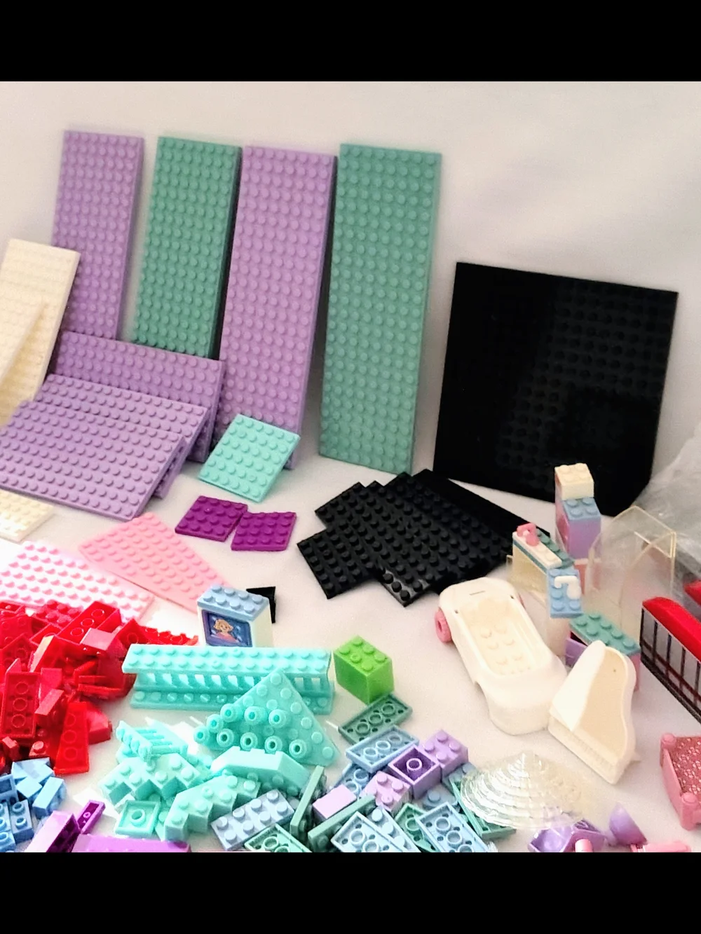 Mega Bloks Multi-Color Plates Blocks Parts Pieces & Sealed Mystery Bag 2- 1/2 Lb